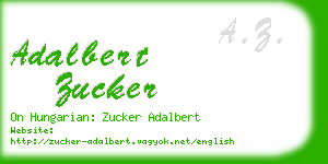 adalbert zucker business card